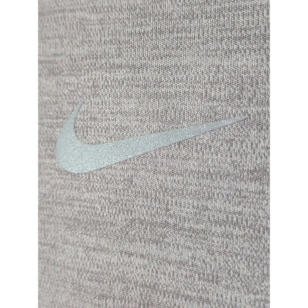 Nike Running Dri Fit S/S Athletic Shirt Womens 2X Heather Gray Mesh Stretch Logo